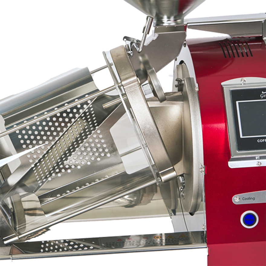 透明な耐熱ガラスドラム